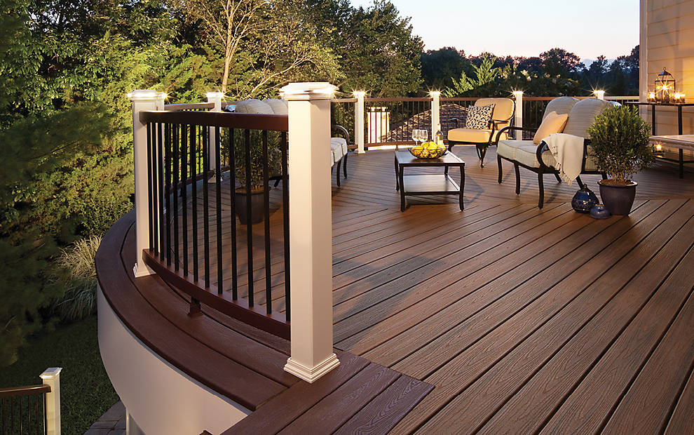 Deck railing 2024 post lights